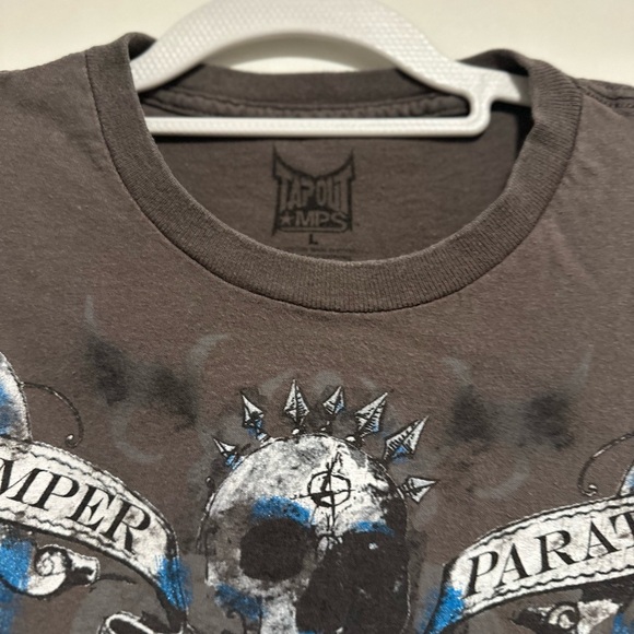 Tapout MPS Shirt Mens Sz:L Gray Graphic Skater Grunge Punk MMA Y2K Tee. - Picture 9 of 10